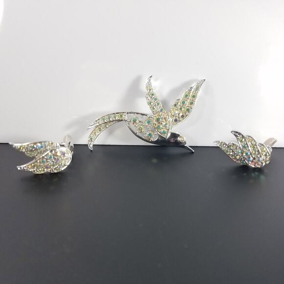 Vintage Sarah Coventry Bird of Paradise Brooch Earrings Set, 1960s - Picture 8 of 10